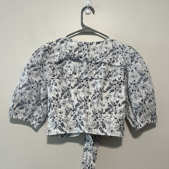 Cleobella Amina Crop Wrap Top in Killarney Floral Print Size XS - Picture 7 of 11